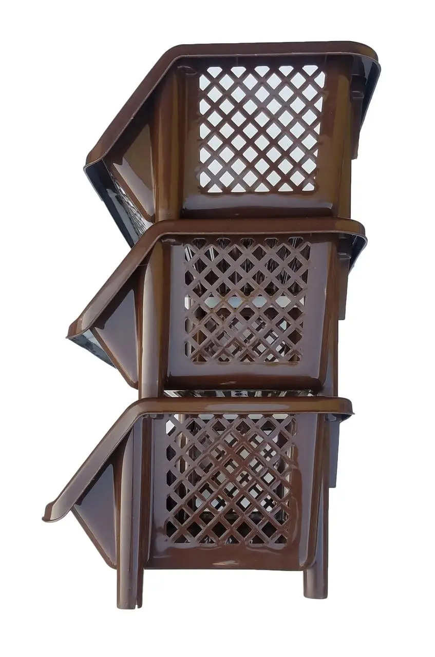 Этажерка универсальная ПолимерАгро на 3 секции Коричневый (2451-К) - фото 4 Этажерка универсальная ПолимерАгро на 3 секции Коричневый (2451-К) - фото 4