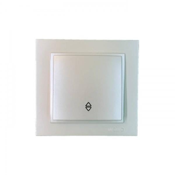 Выключатель одноклавишный проходной Mono Electric DESPINA Жемчужный (16221)