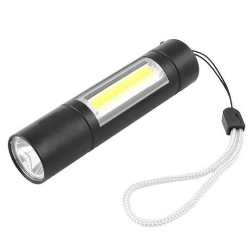 Фонарь ручной R918/519-XPE COB Li-Ion microUSB Черный