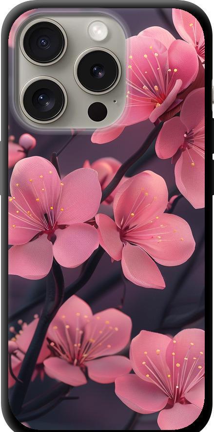 Чехол на iPhone 15 Pro Пурпурная сакура (6075b-3096-42517)