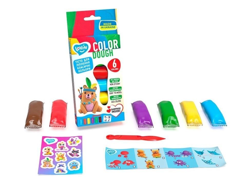 Набір тіста для ліплення Lovin Classic Assorted 41196 6 кольорів (RLT26792)