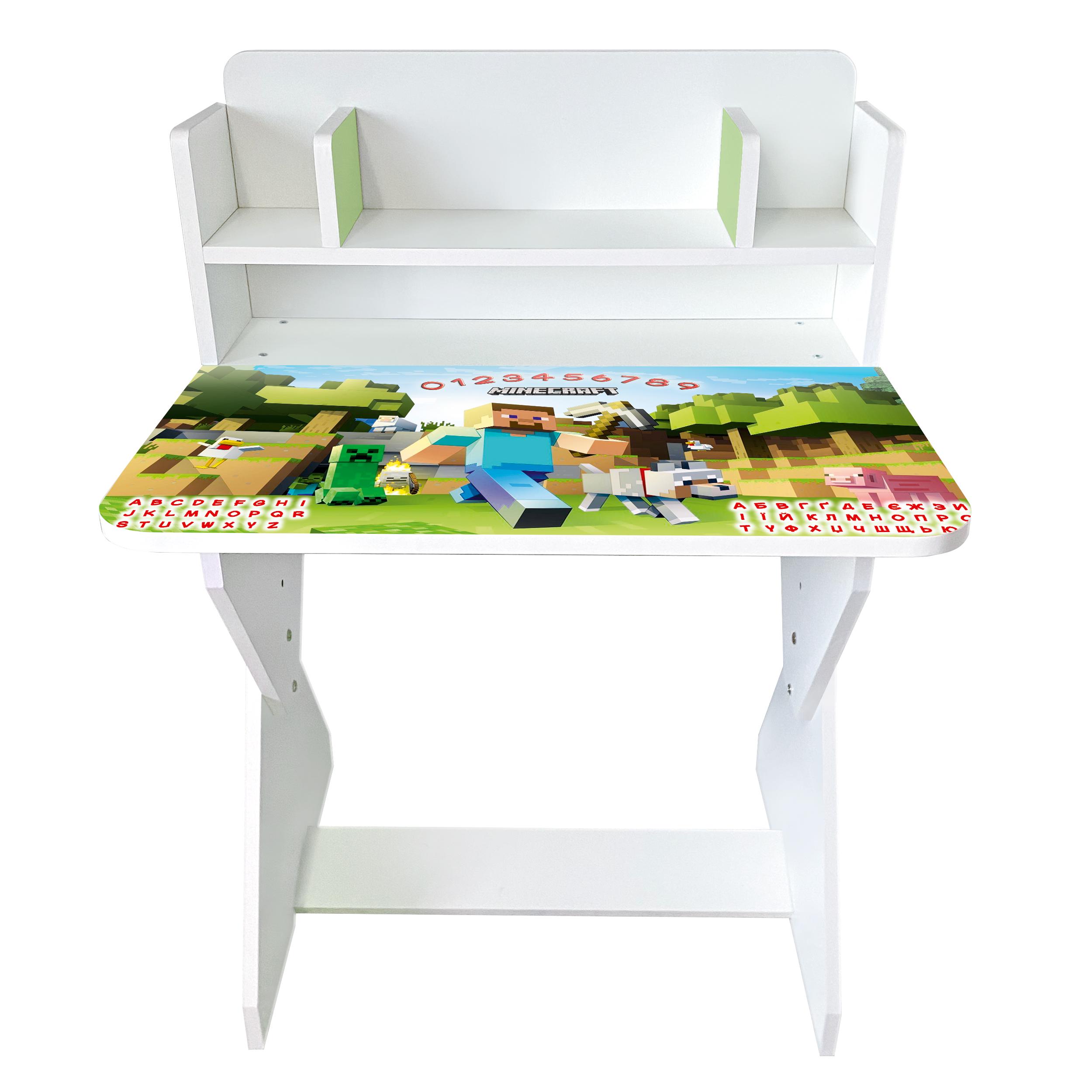Парта со стульчиком Holy Wood П01 регулируемая с рисунком Майнкрафт (18137449) - фото 2