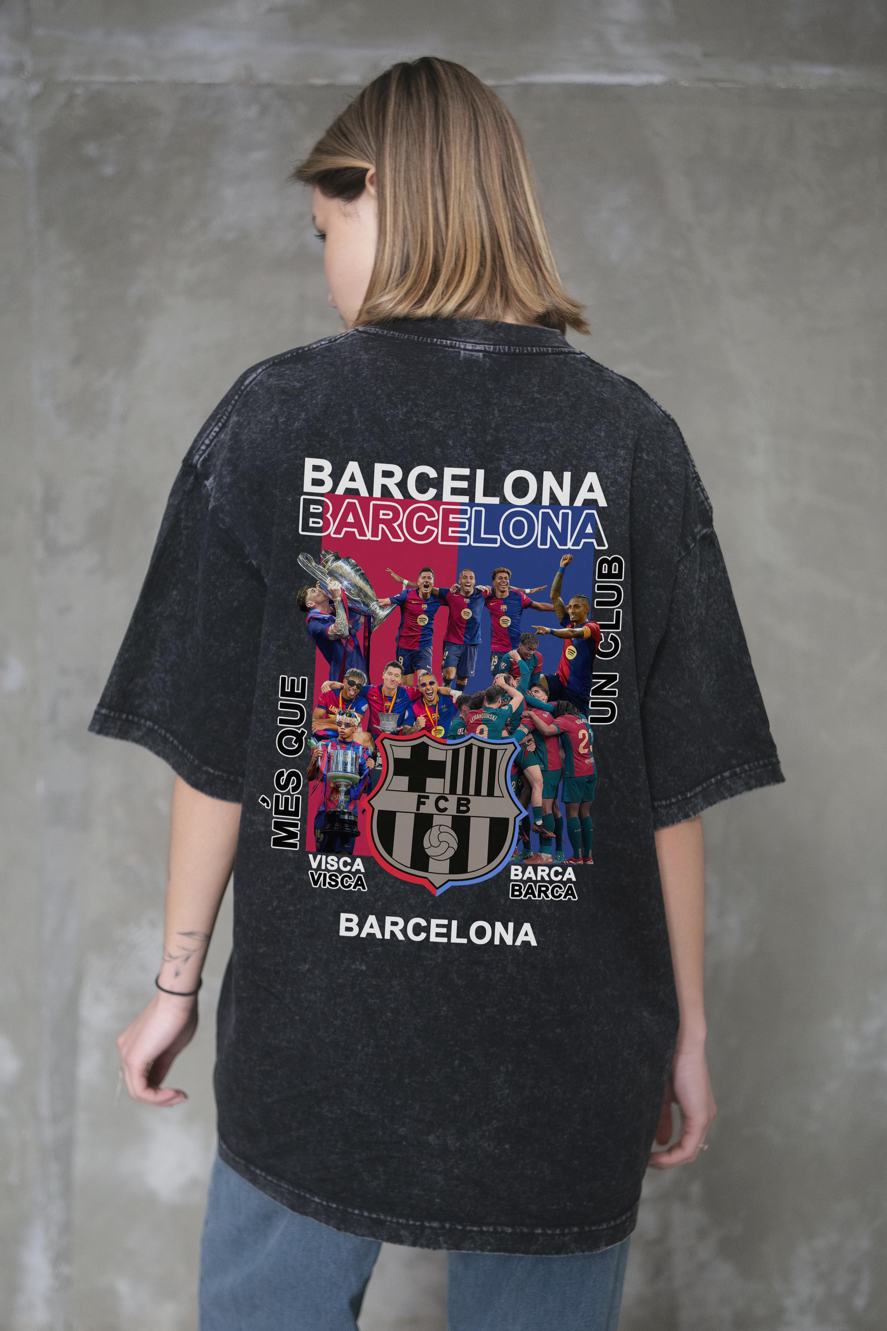 Футболка оверсайз Without Washed Barcelona S/M Black (S/M8056318 8056319) - фото 5 Футболка оверсайз Without Washed Barcelona S/M Black (S/M8056318 8056319) - фото 5