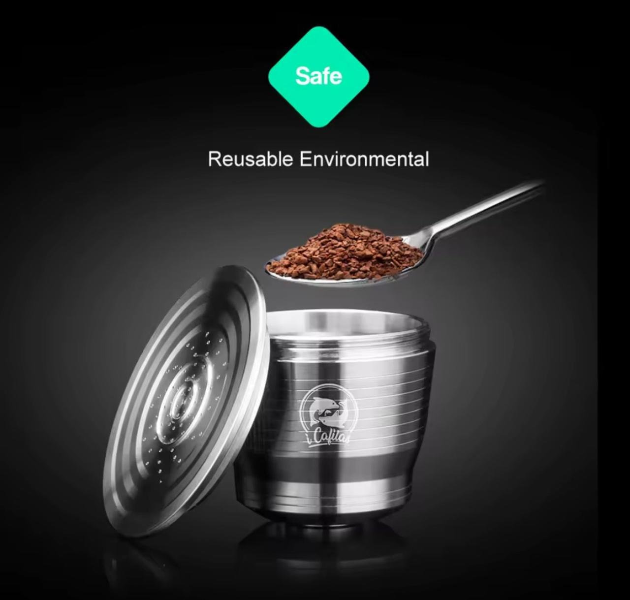 Капсули багаторазові для кавомашини Nespresso сталеві 6в1 (2537891833) - фото 5 Капсули багаторазові для кавомашини Nespresso сталеві 6в1 (2537891833) - фото 5