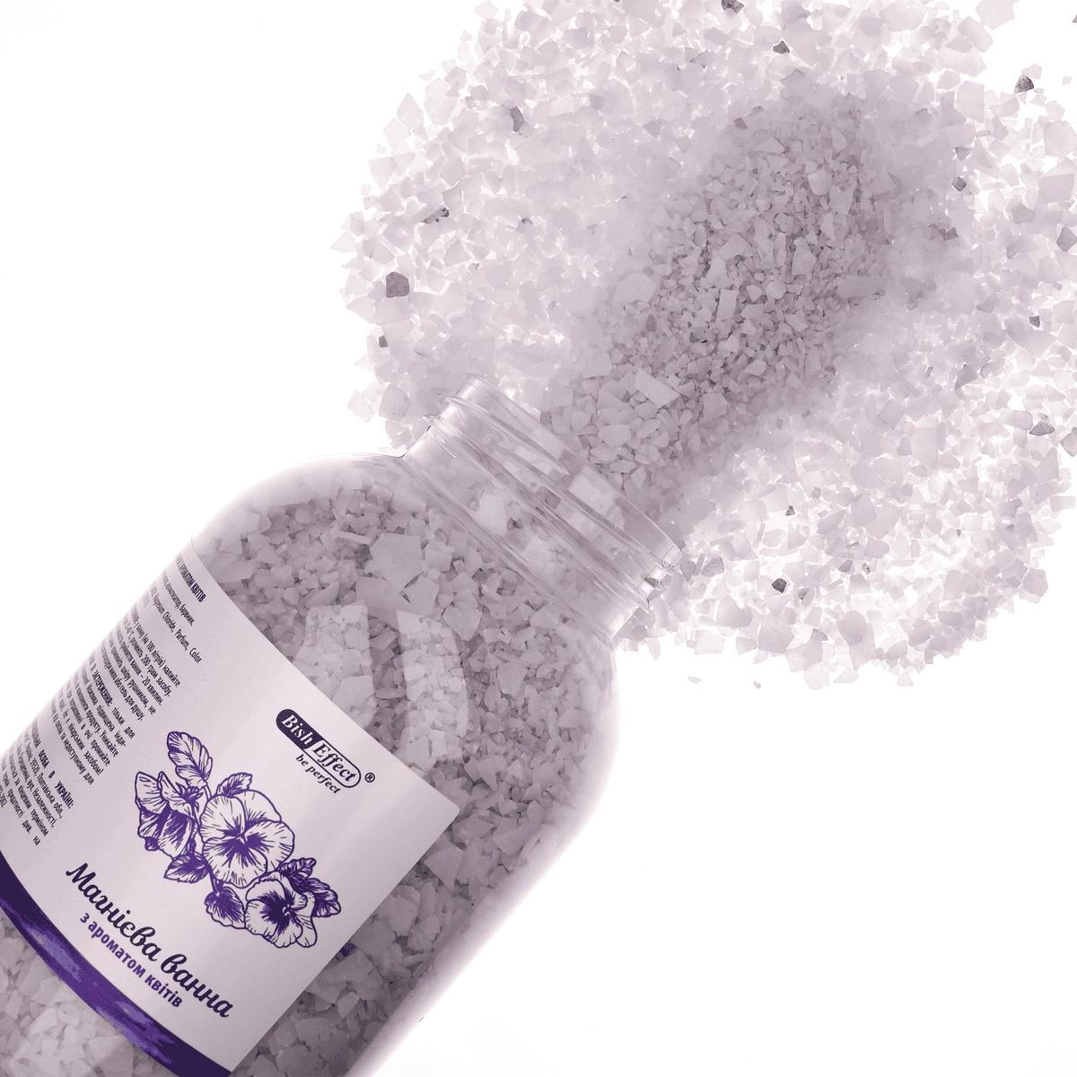 Сіль для ванн магнієва Бішофіт Полтавський пластівці хлориду магнію з ароматом квітів 1000 г (24190636)