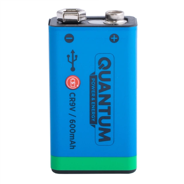 Аккумулятор литий-ионный Quantum USB Li-ion CR9V 600 mAh крона plastic case (4011) Аккумулятор литий-ионный Quantum USB Li-ion CR9V 600 mAh крона plastic case (4011)