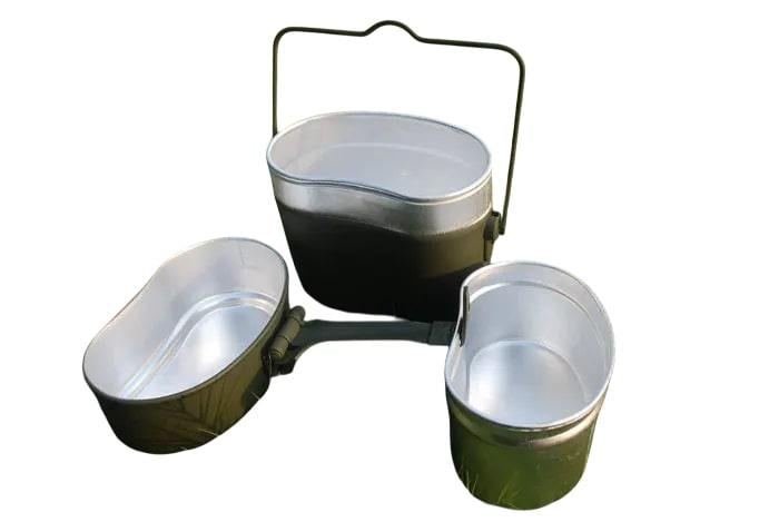 Котел армейский походный алюминиевый 3 пр. 162х95хH170 мм Олива (3585439) - фото 2