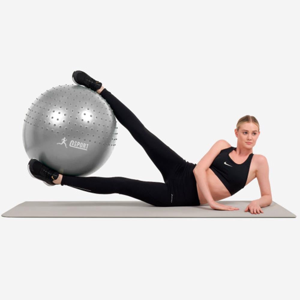 Мяч для фитнеса OSPORT гимнастический полумассажный 65 см Серый (MS 1652) - фото 3 Мяч для фитнеса OSPORT гимнастический полумассажный 65 см Серый (MS 1652) - фото 3
