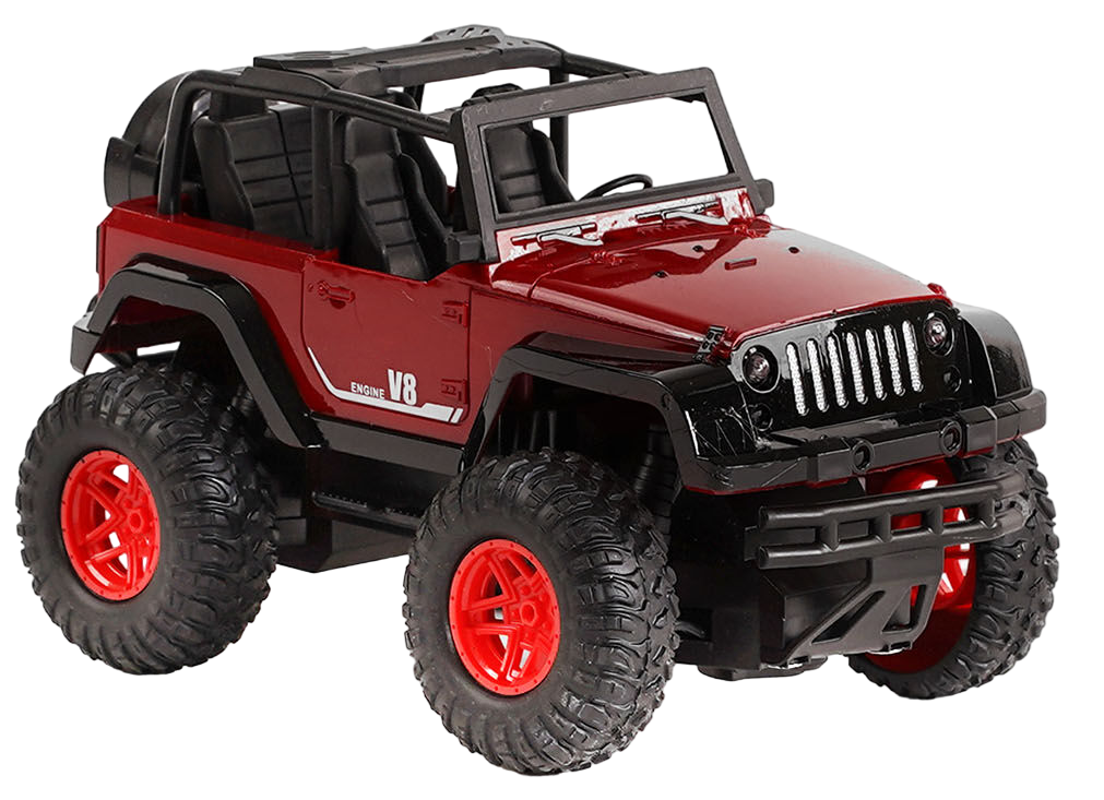 Джип на радіокеруванні Off Road підсвічування фар/пульт Red (111960)