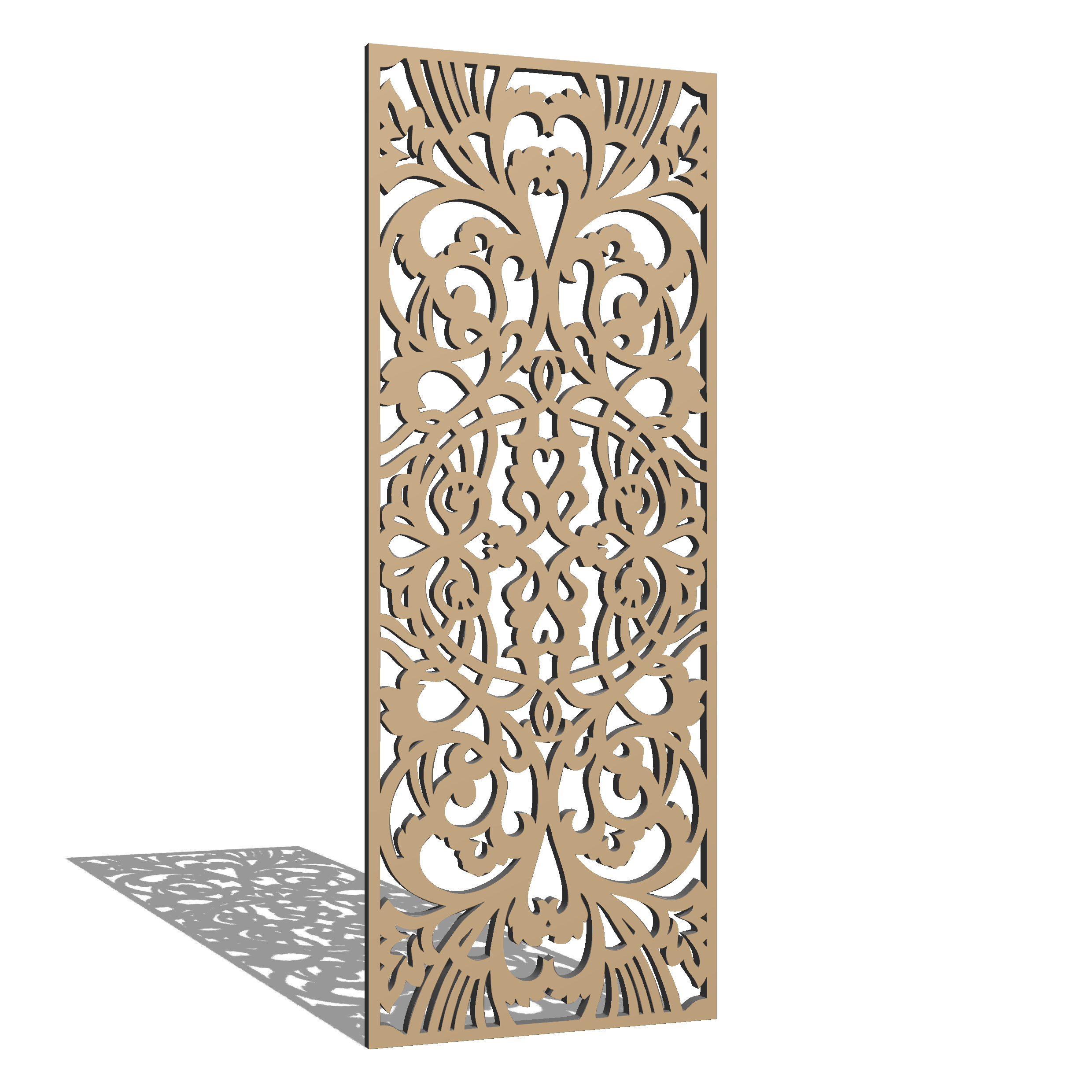 Перегородка резная ALEDRO SR 2 под покраску 2500х950x10 мм (29488733)