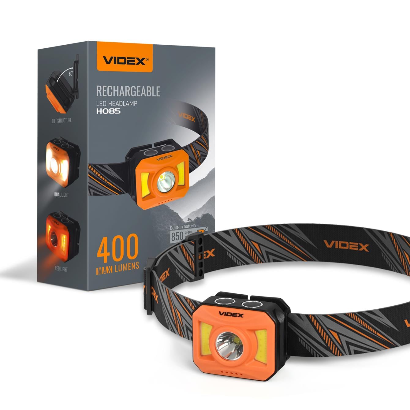 Ліхтарик Videx VLF-H085-OR 400Lm 5000K (35473418)