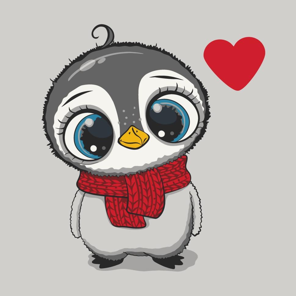 Картина по номерам ART CRAFT Маленький пингвин 30x30 см (15083-AC)