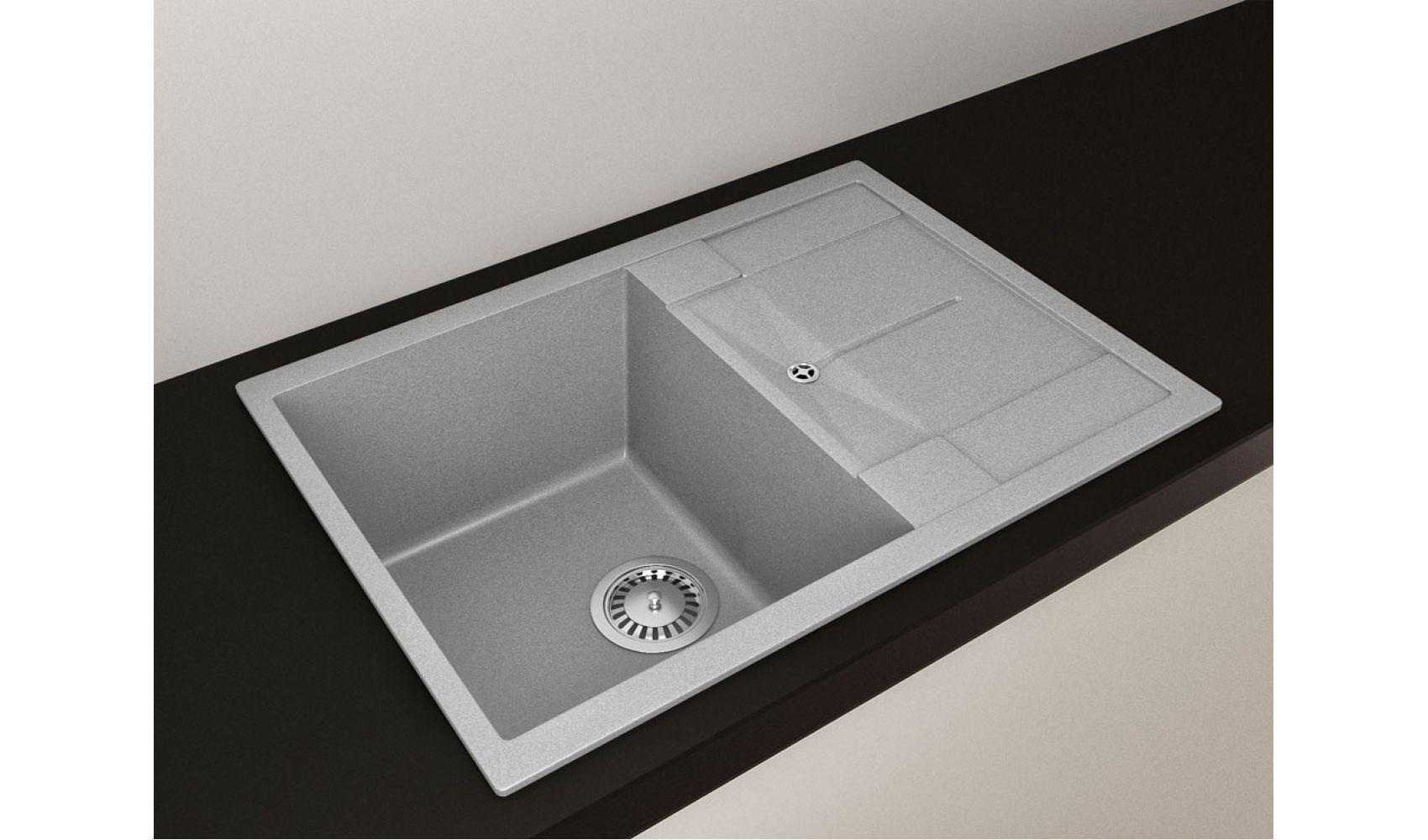 Кухонна мийка Lexona Candy Compact гранітна Сірий - фото 3