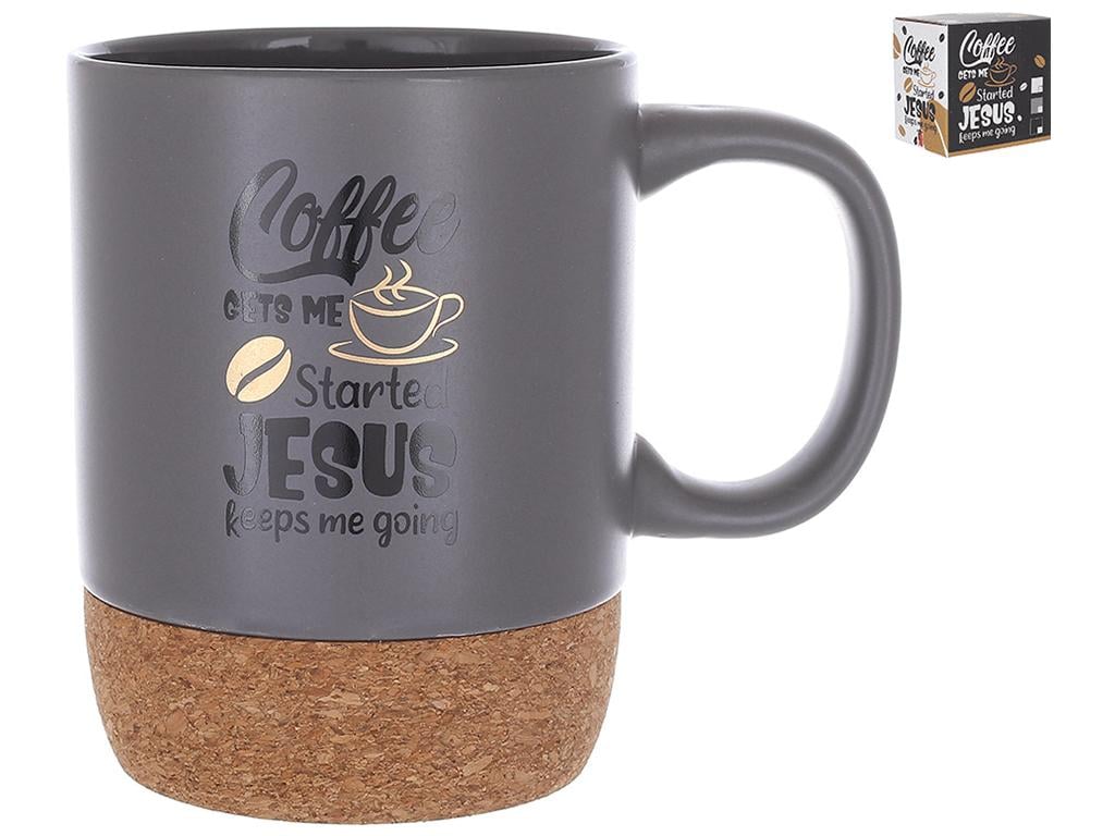 Чашка на пробковой основе 400 мл Серый (BDI-994-002)