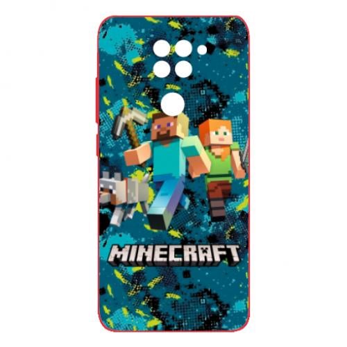 Чохол для Xiaomi Redmi Note 9 / Redmi 10X Minecraft Steve Alex And Dog