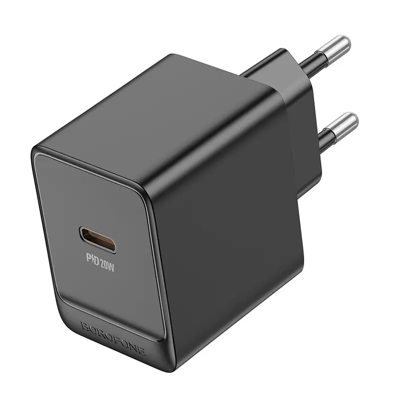 Зарядное устройство сетевое для Borofone BAS13A Erudite single port PD20W charger EU Black (6941991104855) Зарядное устройство сетевое для Borofone BAS13A Erudite single port PD20W charger EU Black (6941991104855)