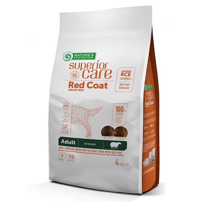 Корм беззерновий Nature's Protection Superior Care Red Coat Grain Free Lamb Adult All Breeds для собак з ягням 10 кг (NPSC47237)