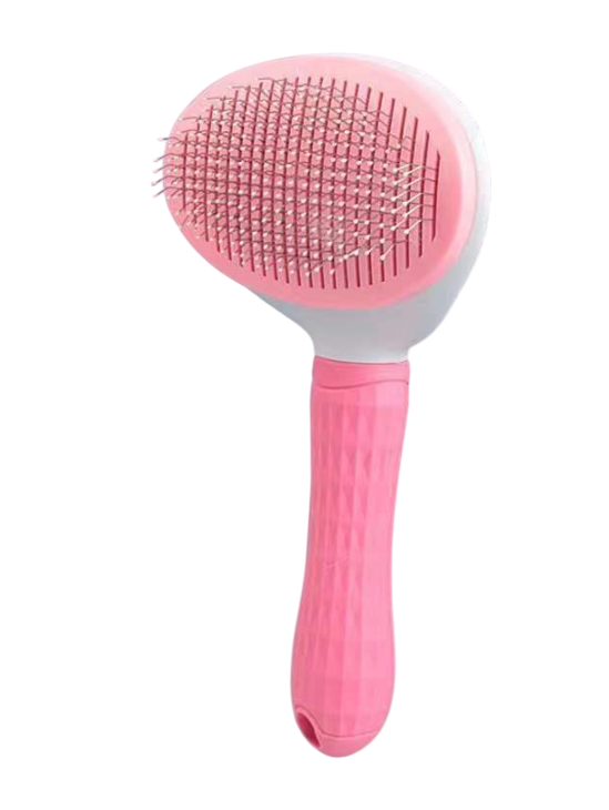 Гребінець для вичісування шерсті домашніх тварин 11086 20х11 см Рожевий (4570800)