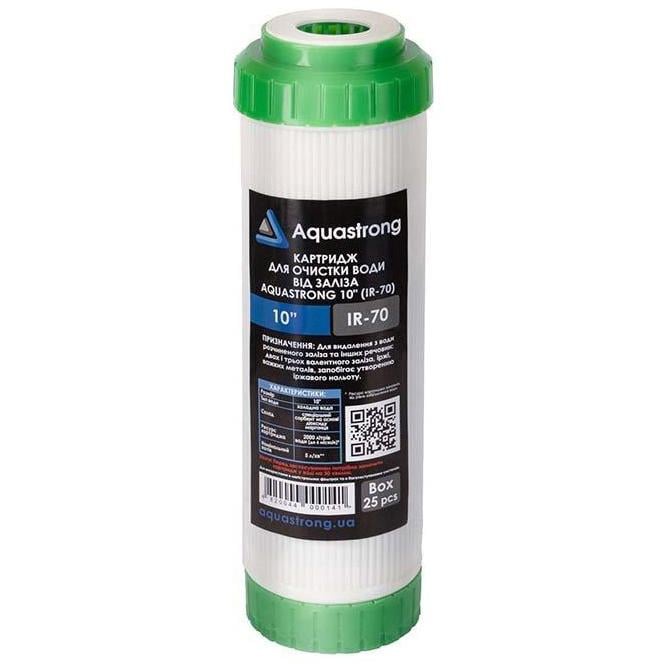 Картридж для очистки воды Aquastrong IR-70 для удаления железа 10" d 75 мм (24350662)
