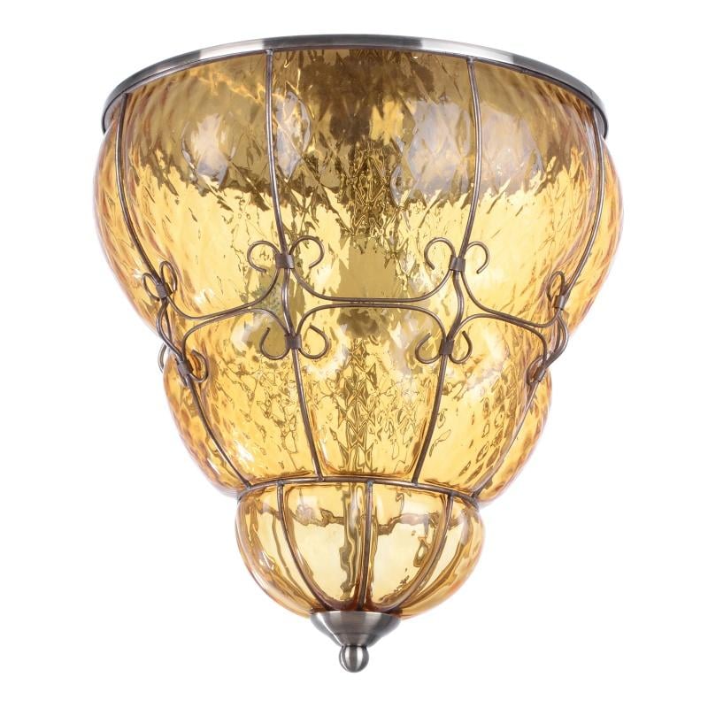 Люстра потолочная торт классическая Brille BELL-006C/3 E14 AB Amber