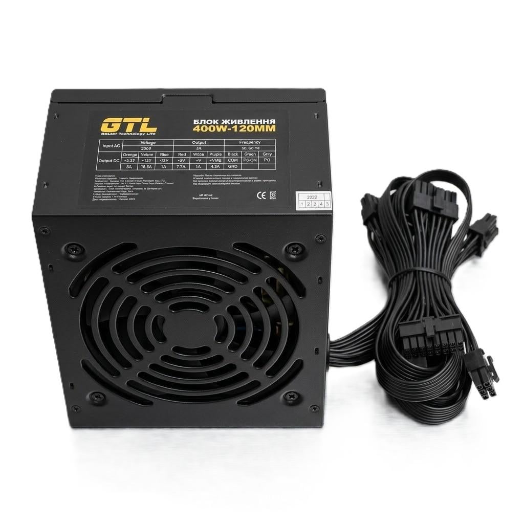 Блок питания GTL GTL-400-120 400W ATX 220V 1х120 мм Black (34965300)