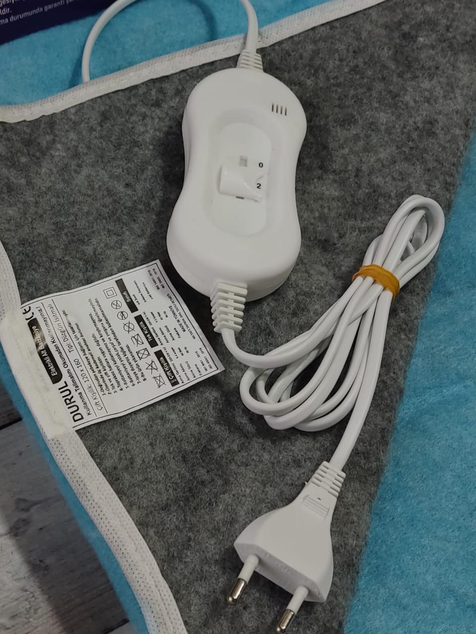 Простирадло електричне Durul 120х160 см Сірий - фото 2 Простирадло електричне Durul 120х160 см Сірий - фото 2