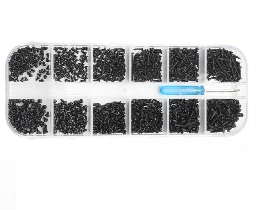 Набор саморезов с полукруглой головкой Spec M1,2/M1,4 с отверткой 601 шт. (SP-240511)