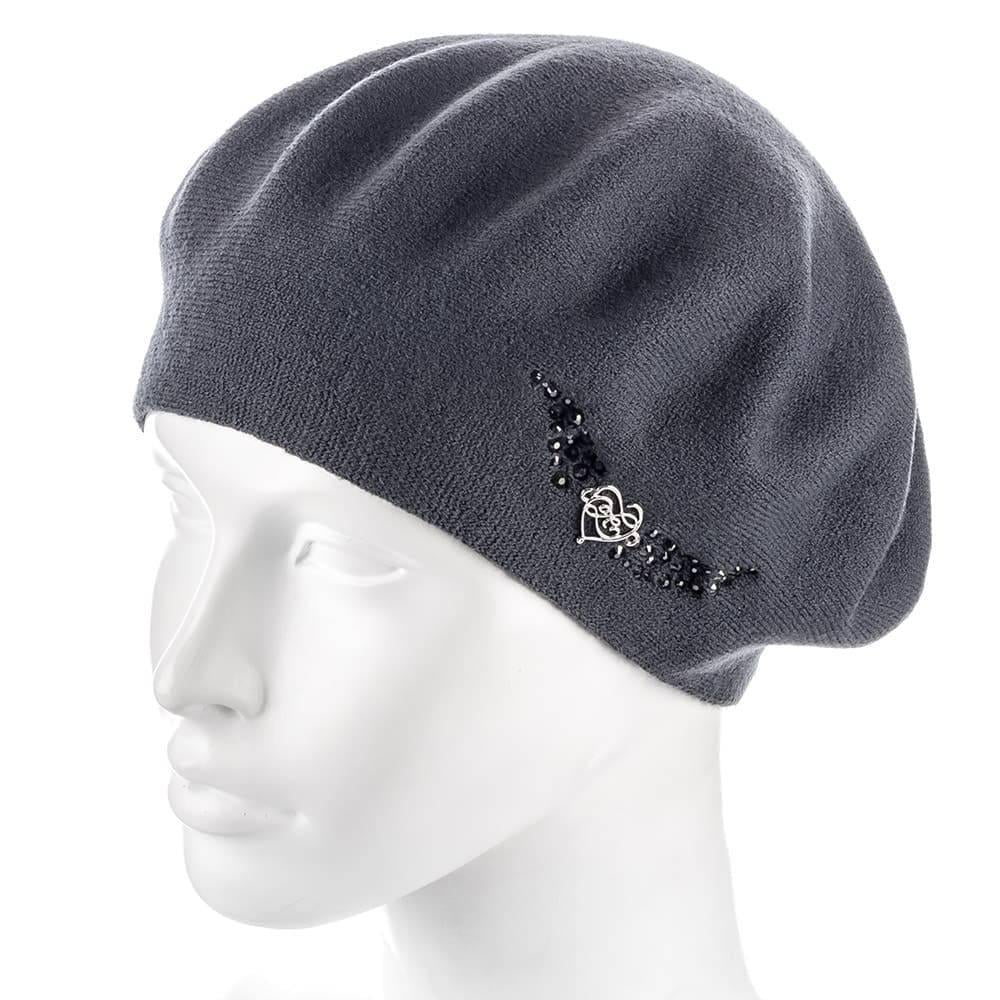 Берет женский Zolly ZH185 двойной Антрацит