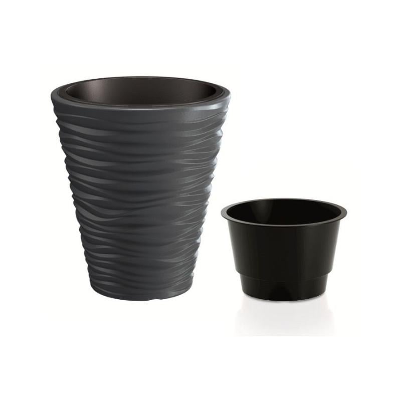 Горшок для цветов Prosperplast Sand 35 см Антрацит (DBSA350-S433)