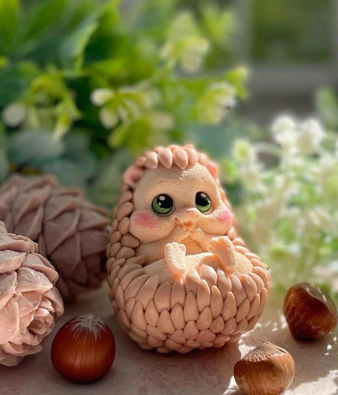 Фигурка ручной работы Милый ежик 10 см (2056958296)