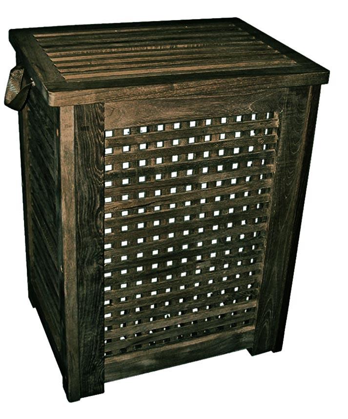 Корзина для белья из дерева Сурин Мокко (КЗБ-001110)
