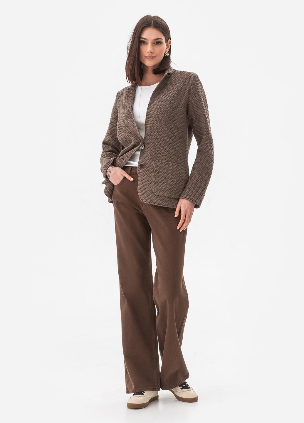 Піджак жіночий рисової в'язки SVTR р. 48-50 Капучино (598) - фото 11