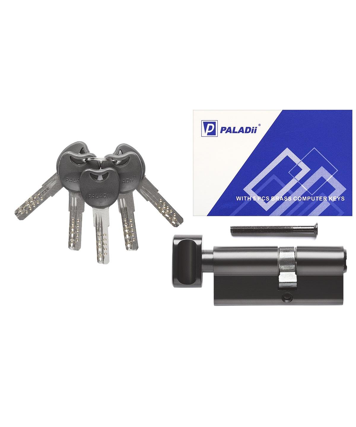 Цилиндр Paladii ST 70 мм Т40x30 5 ключей BN Черный (ПЦ206) - фото 2 Цилиндр Paladii ST 70 мм Т40x30 5 ключей BN Черный (ПЦ206) - фото 2