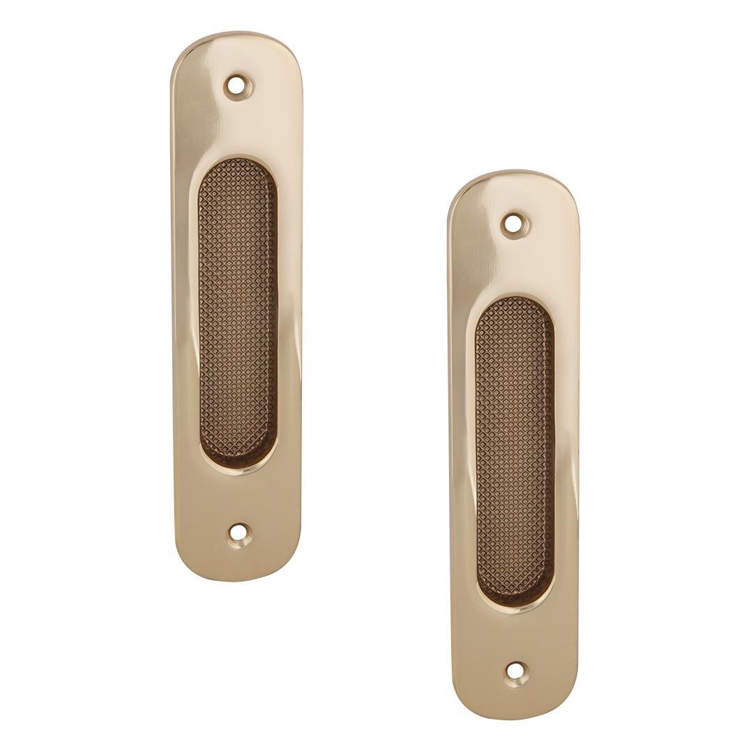 Ручка-ракушка дверная Doganlar латунная 2 шт. Золотой (d_03_03)