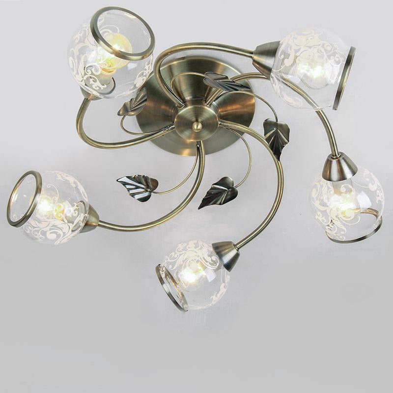 Люстра потолочная Light House ES-15978/5 на пять ламп Бронза