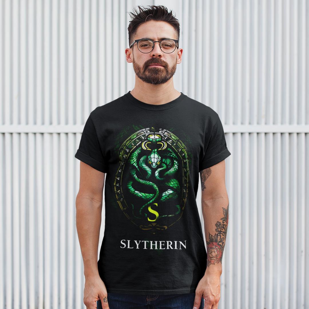 Футболка унисекс Harry Potter Slytherin 4XL Черный (0000010102)