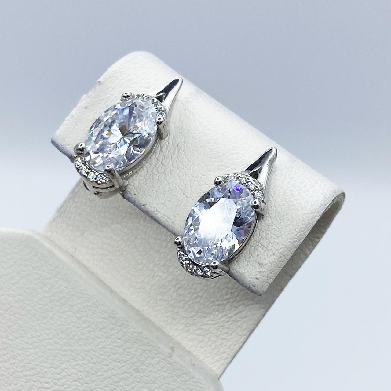 Серьги серебряные с кварцем 4,57 г (2237012107)