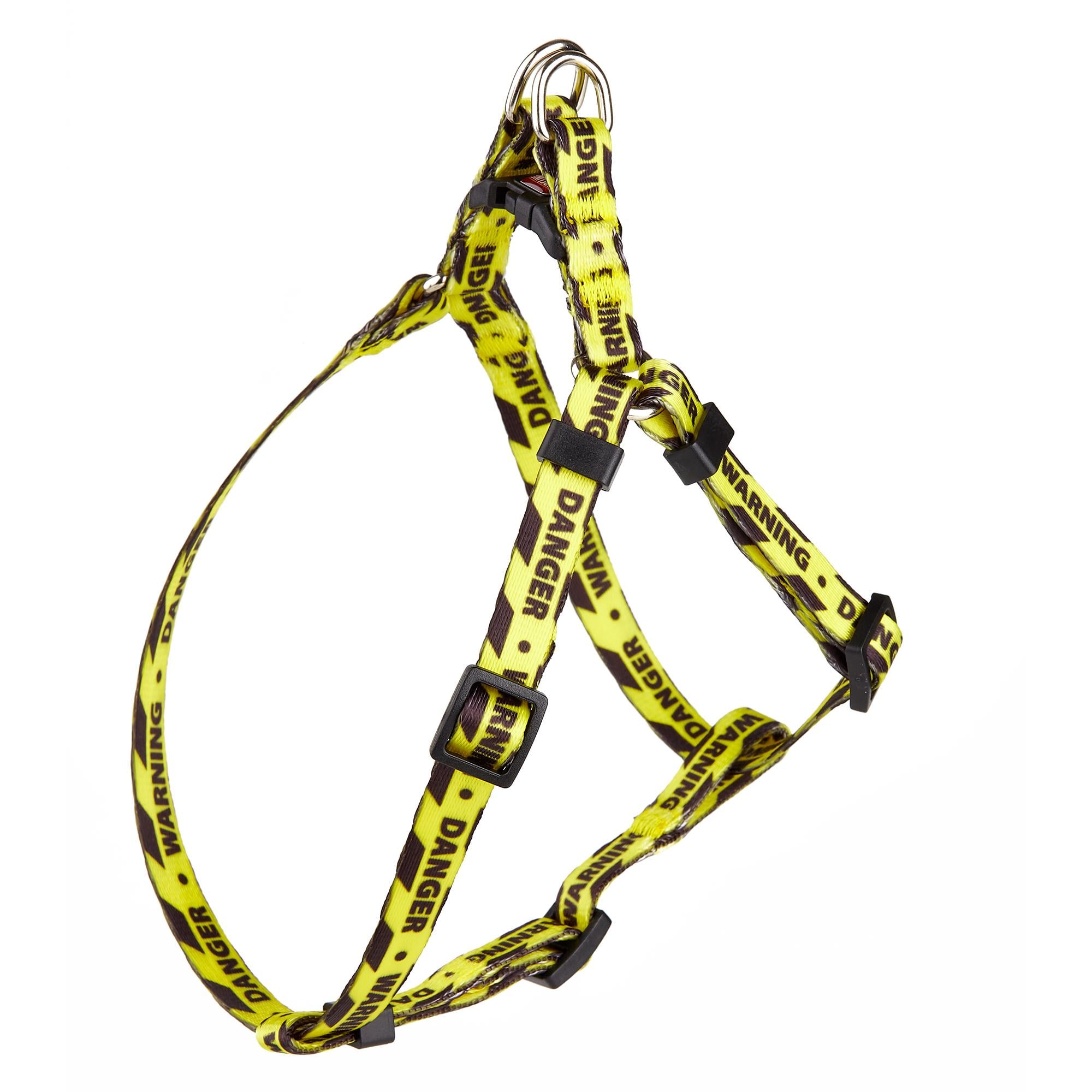 Шлея KareLine WARNING из нейлона с узором и пластиковой пряжкой 15 мм А 350-480 мм В 400-570 мм (0817/4)