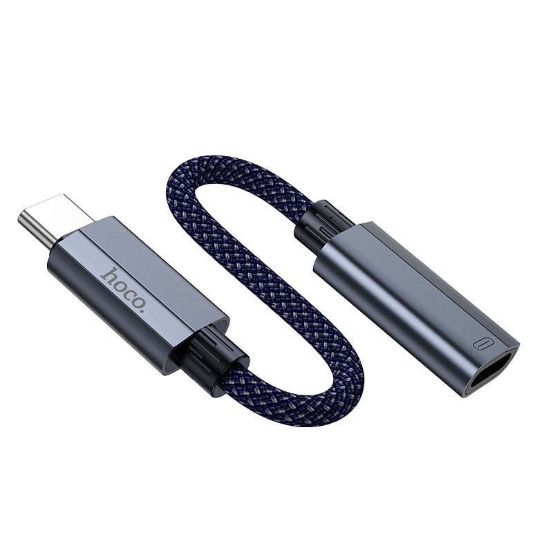 Перехідник Hoco Type-C male to iP female charging and data adapter cable UA29A 15 см Темно-синій (609673)