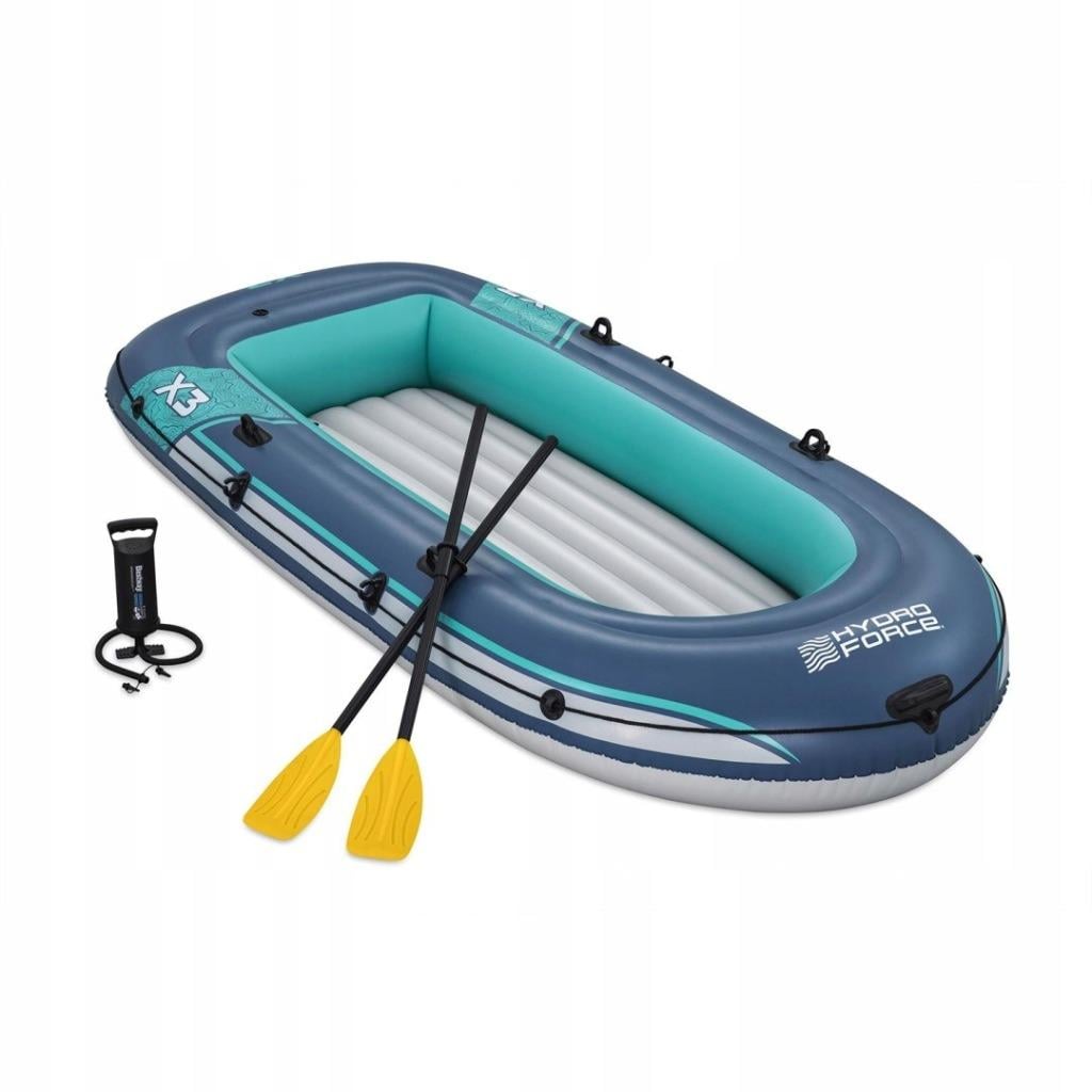 Надувная лодка Bestway Hydro-Force Trek X3 61154 294х137х39 см до 360 кг с веслами и насосом