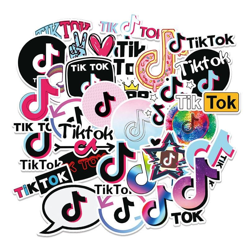 Стикеры виниловые Tik Tok 50 шт. (10444)
