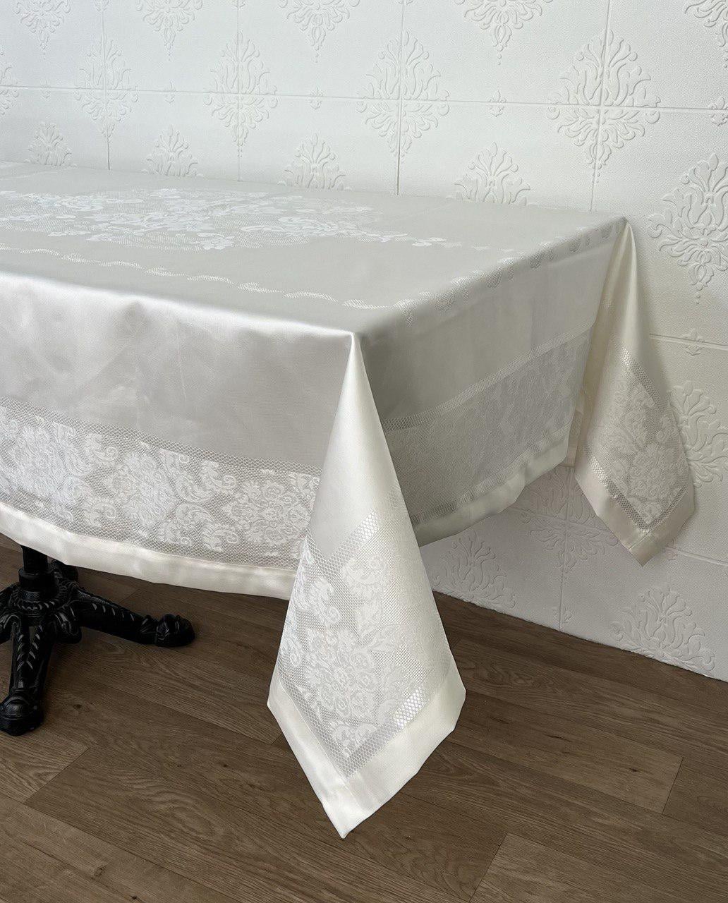 Скатертина тефлонова Masali PVS Jumbo 160x160 см Krem (CN28886)