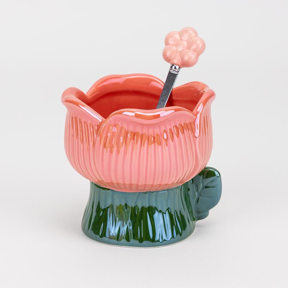 Кружка з ложечкою Тюльпан 350 мл (19297-001)