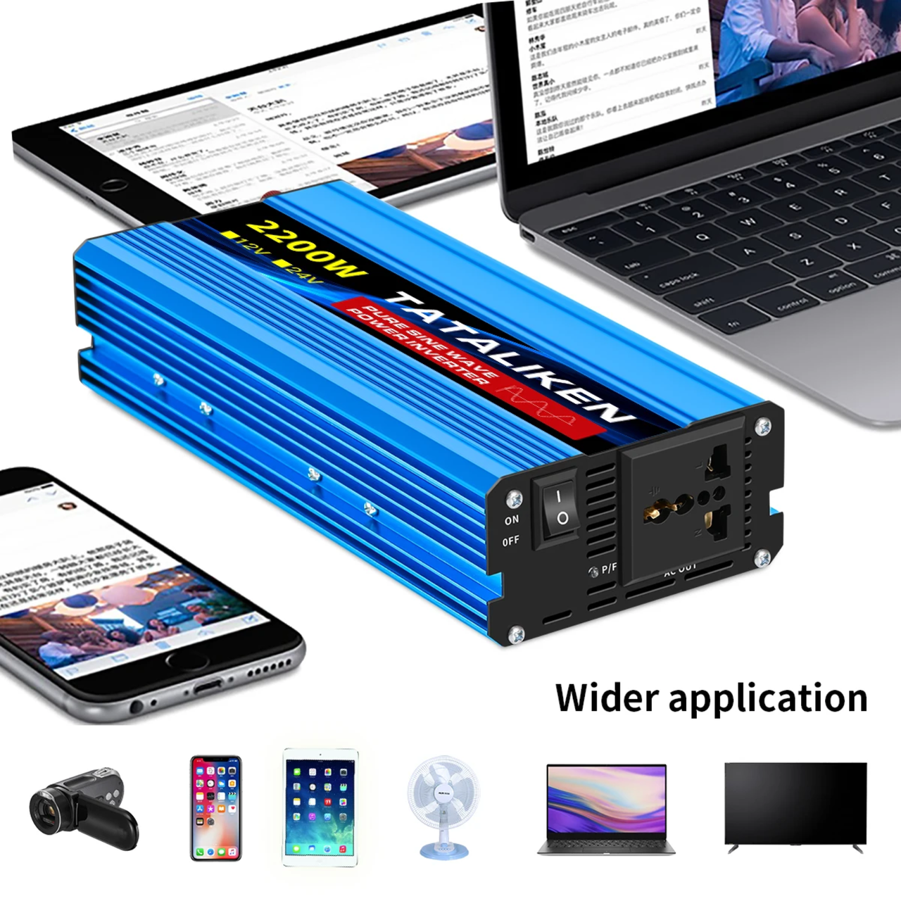 Инвертор с чистой синусоидой Tataliken 4000 Вт Pure Sine Wave 12/220 В с правильной синусоидой (2831047719) - фото 5 Инвертор с чистой синусоидой Tataliken 4000 Вт Pure Sine Wave 12/220 В с правильной синусоидой (2831047719) - фото 5