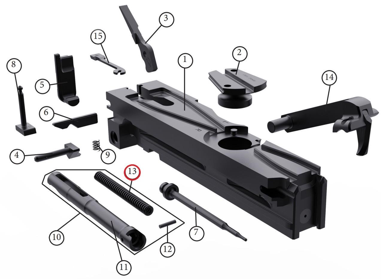 Пружина наружная ударника Browning M2 (OOW50BMG) - фото 3 Пружина наружная ударника Browning M2 (OOW50BMG) - фото 3