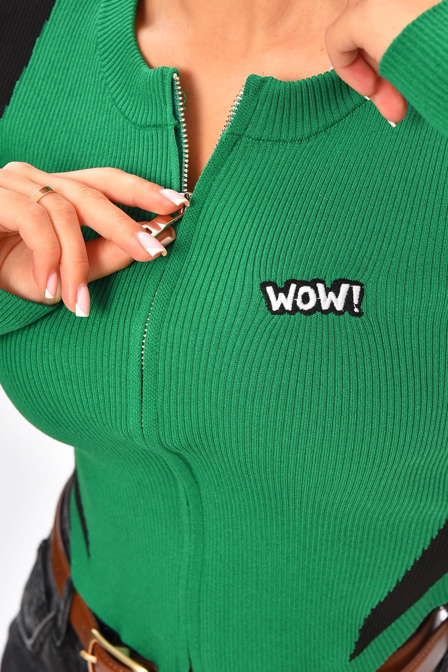 Кофта жіноча 206260 на блискавці S-M Зелений (206260_!334001_42-44) - фото 4