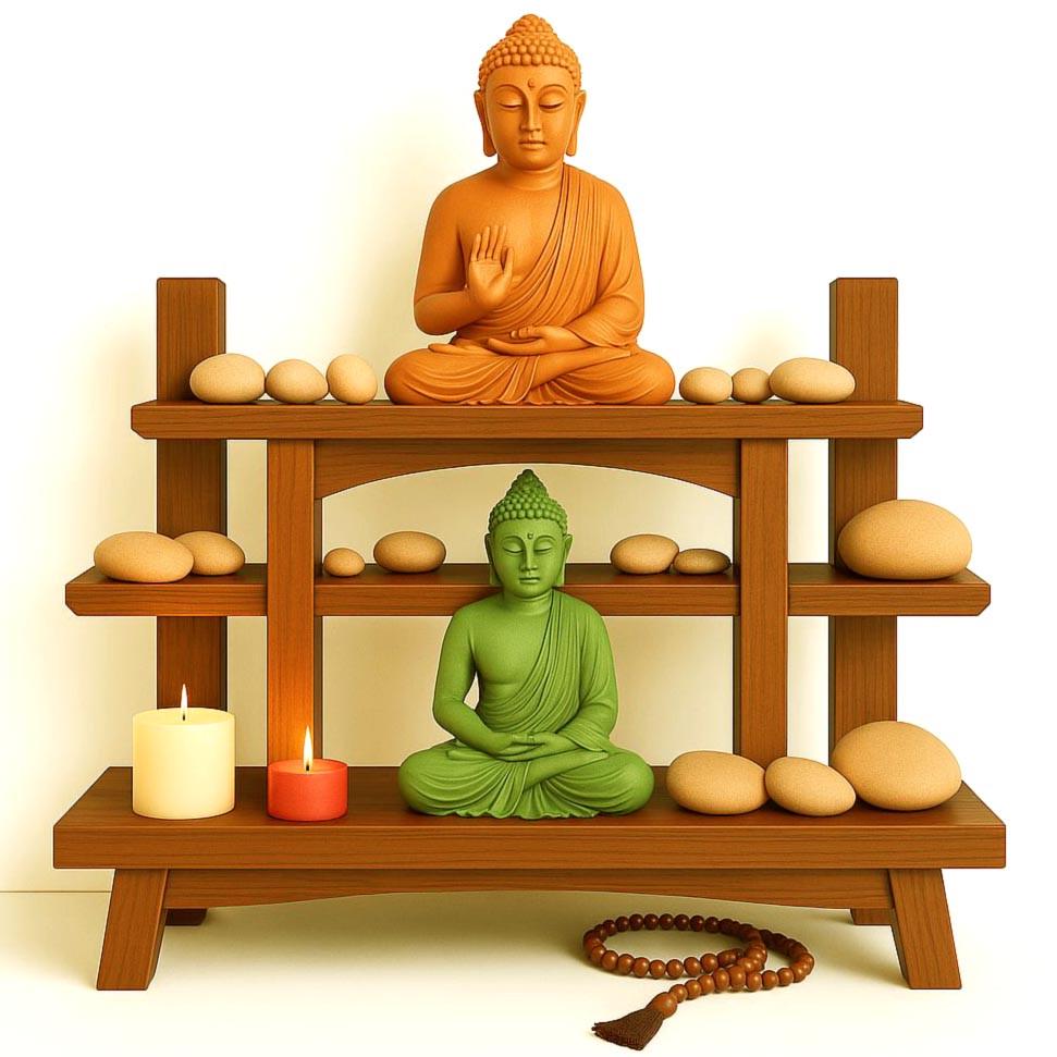 Алтарь для медитации из дерева Махадева Охра (ЛАТ-012004)