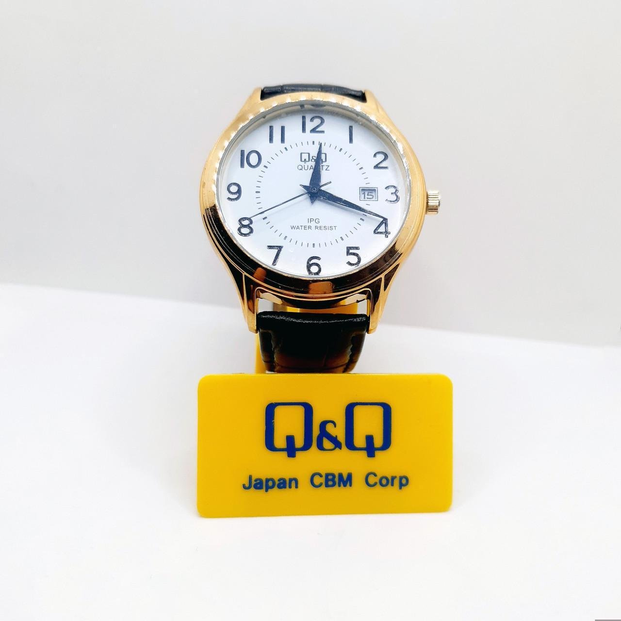 Наручные часы Q&Q IP Series мужские кварцевые кожаный ремешок и календарь (СА04J114) Наручные часы Q&Q IP Series мужские кварцевые кожаный ремешок и календарь (СА04J114)