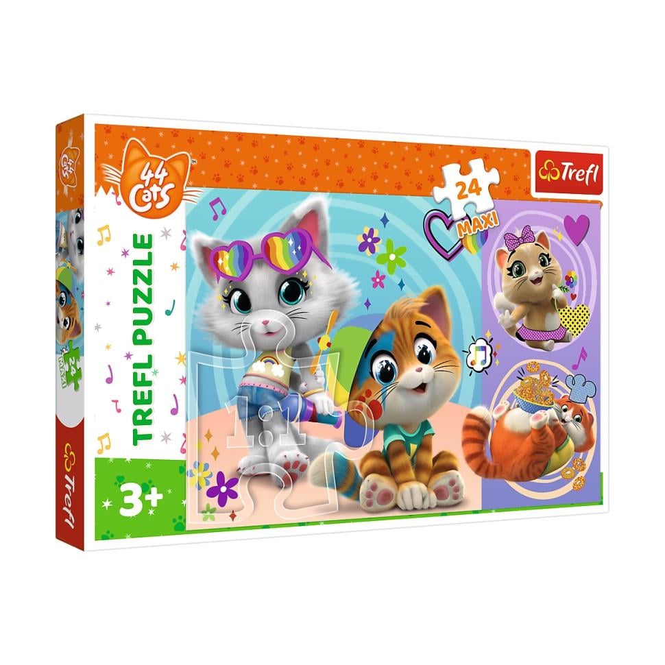 Пазлы детские Trefl "Веселые игры" 44 кота 24 элемента (14350)