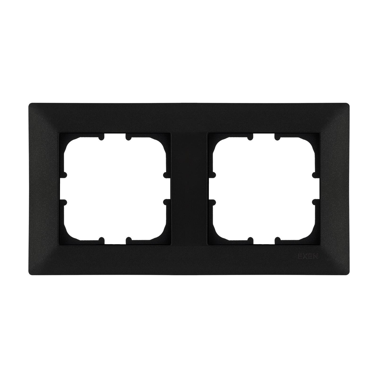 Рамка на 2 секции Exen Odak Черный Рамка на 2 секции Exen Odak Черный